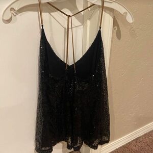 Sequin and gold tank